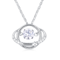 wholesale 925 Sterling Silver Elegant Zircon Pendant With Interlocking Rings And Sparkling Accents – Timeless Jewelry Piece-0-0