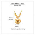 wholesale 925 Sterling Silver Elegant Plated With Gold Beaded Necklace With Engraved Chinese Character Pendant-0-2