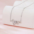 wholesale 925 Sterling Silver Elegant Moissanite Necklace With Love Pendant: Timeless Elegance In Every Sparkle-0-4