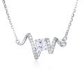 wholesale 925 Sterling Silver Elegant Moissanite Necklace With Love Pendant: Timeless Elegance In Every Sparkle-0-1