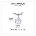 wholesale 925 Sterling Silver Elegant Moissanite Solitaire Pendant Necklace: Timeless Elegance In Plated with White Gold-0-3