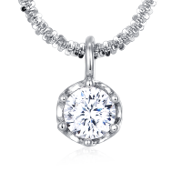wholesale 925 Sterling Silver Elegant Moissanite Solitaire Pendant Necklace: Timeless Elegance In Plated with White Gold-style