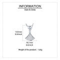 wholesale 925 Sterling Silver Elegant Silver Heart Moissanite Necklace With Sparkling Accents-0-2