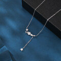 wholesale 925 Sterling Silver Stunning Star Moissanite Necklace: Elegant Celestial Charm Meets Timeless Luxury-0-4