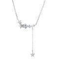 wholesale 925 Sterling Silver Stunning Star Moissanite Necklace: Elegant Celestial Charm Meets Timeless Luxury-0-1