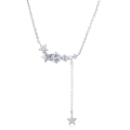 wholesale 925 Sterling Silver Stunning Star Moissanite Necklace: Elegant Celestial Charm Meets Timeless Luxury-0-0