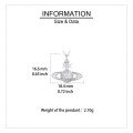 wholesale 925 Sterling Silver Celestial Moissanite Planet Pendant Necklace-0-3