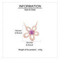 wholesale 925 Sterling Silver Rose Plated With Gold Moissanite Flower Necklace With Pink Center Stone-0-3