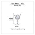wholesale 925 Sterling Silver Elegant Floral Moissanite Necklace With Sparkling Silver Chain And Teardrop Pendant-0-3