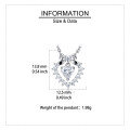wholesale 925 Sterling Silver Elegant Heart-shaped Moissanite Floral Pendant With Delicate Silver Chain Necklace-0-3