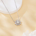wholesale 925 Sterling Silver Elegant Moissanite Sunburst Pendant Necklace | Luxury Jewelry Masterpiece-0-5