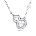 wholesale 925 Sterling Silver Elegant Heart-shaped Moissanite Pendant Necklace With Delicate Chain And Charm-0-1