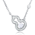 wholesale 925 Sterling Silver Elegant Heart-shaped Moissanite Pendant Necklace With Delicate Chain And Charm-0-0
