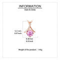 wholesale 925 Sterling Silver Rose Plated With Gold Necklace With Pink Sapphire And Moissanite Accents-0-3
