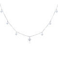 wholesale 925 Sterling Silver Elegant Moissanite Necklace With Symmetric Pendant Design-0-0