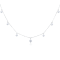 wholesale 925 Sterling Silver Elegant Moissanite Necklace With Symmetric Pendant Design-0-5