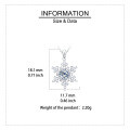 wholesale 925 Sterling Silver Elegant Snowflake Moissanite Pendant Necklace In Sterling Silver-0-3