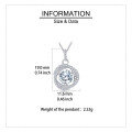 wholesale 925 Sterling Silver Elegant Moissanite Halo Pendant With Plated with White Gold Chain Necklace-0-3