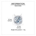 wholesale 925 Sterling Silver Elegant Solitaire Moissanite Necklace With Halo Setting-0-3