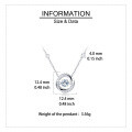 wholesale 925 Sterling Silver Elegant Moissanite Circle Pendant Necklace With Sparkling Accents-0-3