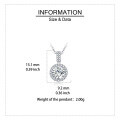 wholesale 925 Sterling Silver Elegant Solitaire Moissanite Pendant With Plated with White Gold Chain Necklace-0-3