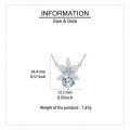 wholesale 925 Sterling Silver Elegant Silver Flower Necklace With Moissanite Accent: Timeless Beauty For Any Occasion-0-3