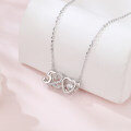 wholesale 925 Sterling Silver Exquisite 520 Heart Moissanite Pendant Necklace In Sterling Silver-0-4