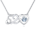 wholesale 925 Sterling Silver Exquisite 520 Heart Moissanite Pendant Necklace In Sterling Silver-0-5