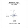 wholesale 925 Sterling Silver Elegant Moissanite Starburst Pendant Necklace-0-3