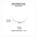 wholesale 925 Sterling Silver Elegant Curved Moissanite Bar Necklace On Delicate Chain-0-3