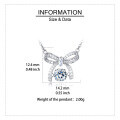 wholesale 925 Sterling Silver Elegant Silver Bow Charm Necklace With Sparkling Moissanites-0-3
