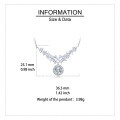 wholesale 925 Sterling Silver Elegant Moissanite Floral Necklace With Radiant Center Stone-0-3
