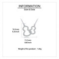 wholesale 925 Sterling Silver Eternal Love Interlocking Heart Moissanite Necklace-0-3