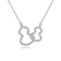 wholesale 925 Sterling Silver Eternal Love Interlocking Heart Moissanite Necklace-0-0