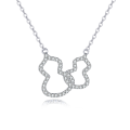 wholesale 925 Sterling Silver Eternal Love Interlocking Heart Moissanite Necklace-0-5