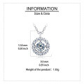 wholesale 925 Sterling Silver Elegant Solitaire Moissanite Necklace In Plated with White Gold – Timeless Luxury Jewelry-0-3