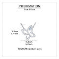 wholesale 925 Sterling Silver Elegant Moissanite Butterfly Pendant Necklace-0-3