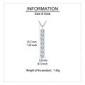 wholesale 925 Sterling Silver Vertical Moissanite Cascade Pendant Necklace In Sterling Silver-0-3