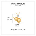 wholesale 925 Sterling Silver Elegant Gold Gourd Pendant Necklace With Moissanite Accent-0-3