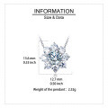 wholesale 925 Sterling Silver Elegant Moissanite Floral Pendant Necklace-0-3