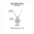 wholesale 925 Sterling Silver Eternal Rose Moissanite Pendant Necklace-0-3