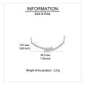 wholesale 925 Sterling Silver Elegant Moissanite Necklace With Silver Chain And Sparkling Gems-0-3