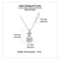 wholesale 925 Sterling Silver Moissanite-encrusted Money Bag Pendant Necklace With Abacus Charm Symbolizing Wealth Prosperity-0-3