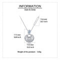 wholesale 925 Sterling Silver Elegant Moissanite-encrusted Silver Pendant Necklace With Traditional Motif-0-3