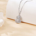 wholesale 925 Sterling Silver Elegant Gourd-shaped Moissanite Pendant Necklace-0-4