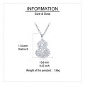 wholesale 925 Sterling Silver Elegant Gourd-shaped Moissanite Pendant Necklace-0-3