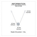 wholesale 925 Sterling Silver Elegant Solitaire Moissanite Necklace With Halo Accent-0-3
