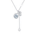 wholesale 925 Sterling Silver Elegant Moissanite Butterfly Necklace With Sparkling Gemstone Pendant-0-0