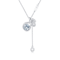 wholesale 925 Sterling Silver Elegant Moissanite Butterfly Necklace With Sparkling Gemstone Pendant-0-5
