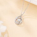 wholesale 925 Sterling Silver Elegant Teardrop Moissanite Pendant Necklace With Sparkling Accents-0-1